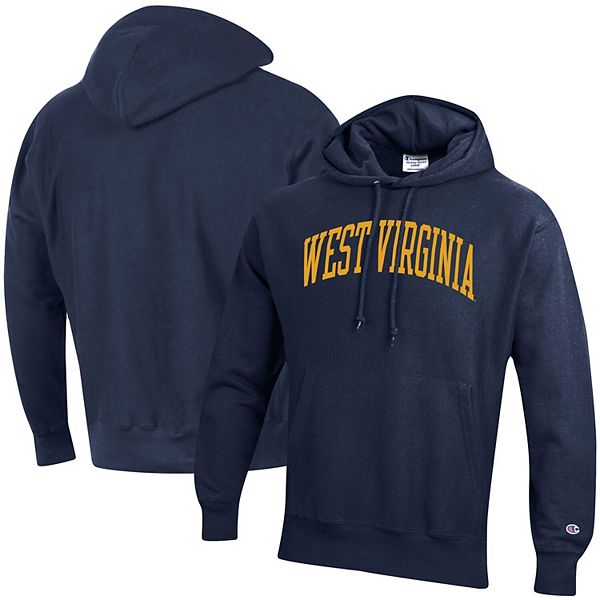 Men's Champion Navy West Virginia Mountaineers Team Arch Reverse Weave ...