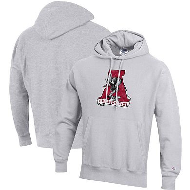 Men's Champion Heathered Gray Alabama Crimson Tide Vault Logo Reverse ...