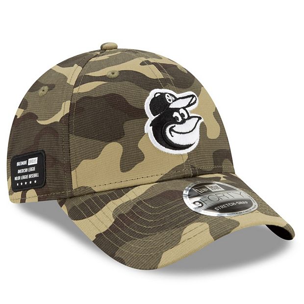 Men's New Era Camo Baltimore Orioles 2021 Armed Forces Day 9FORTY  Adjustable Hat