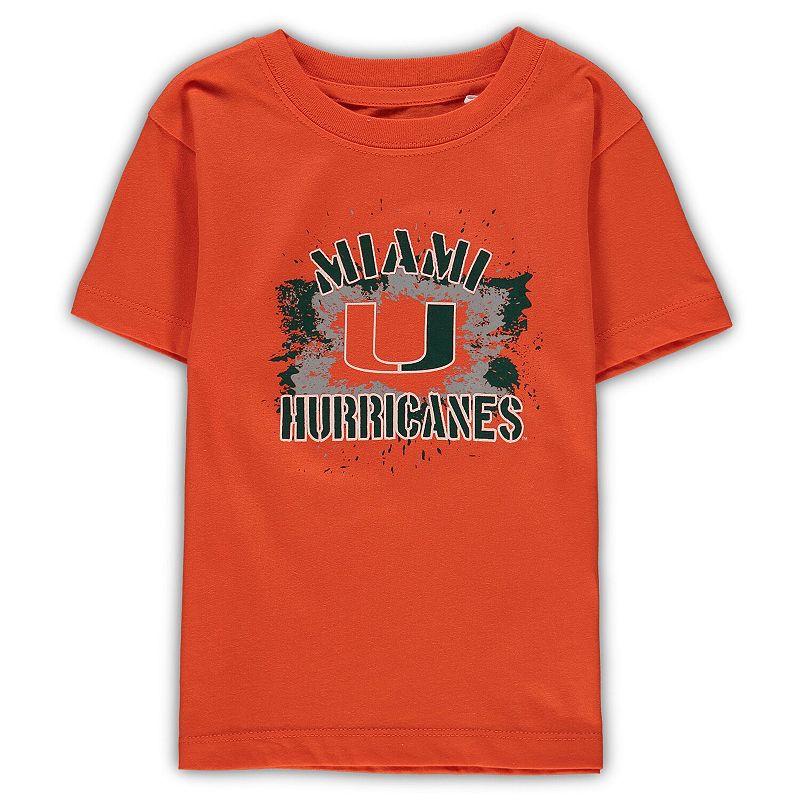 Preschool & Toddler Garb Orange Miami Hurricanes Splatter Toni T-Shirt, Tod