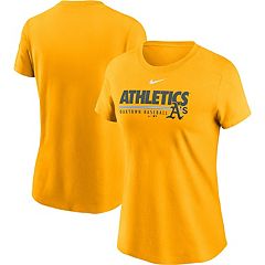 47 Brand Oakland Athletics Women's Fieldhouse Scoop T-Shirt - Gold Size: Medium