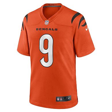 Men's Nike Joe Burrow Orange Cincinnati Bengals Alternate Game Jersey