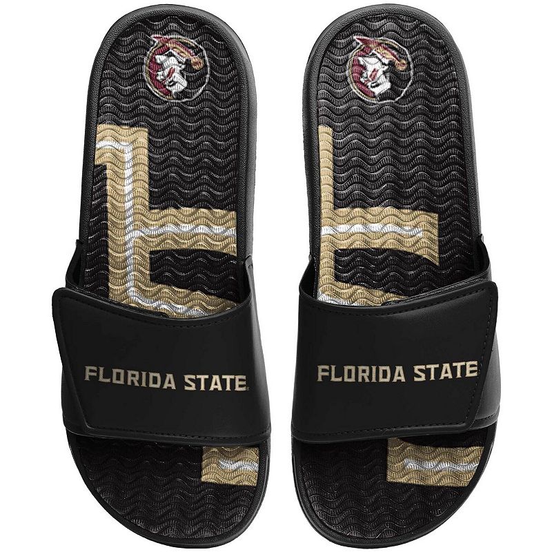 Mens FOCO Florida State Seminoles Wordmark Gel Slide Sandals, Size: Medium