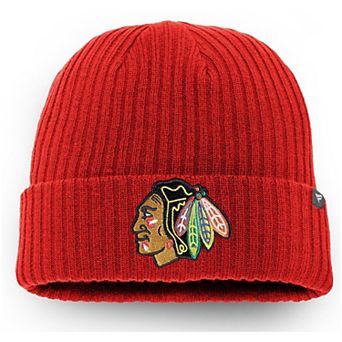Men's Fanatics Branded Red Chicago Blackhawks Core Primary Logo Cuffed Knit Hat
