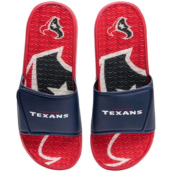 Women's FOCO Houston Texans Faux Fur Slide Slippers, Size: XL