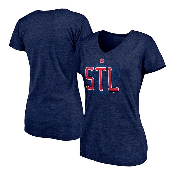 Women's Fanatics Branded Navy St. Louis Cardinals Hometown STL Tri ...