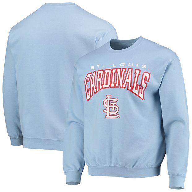 Men's Stitches Light Blue St. Louis Cardinals Team Pullover Sweatshirt