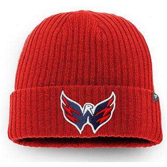 Men's Fanatics Branded Red Washington Capitals Core Primary Logo Cuffed Knit Hat