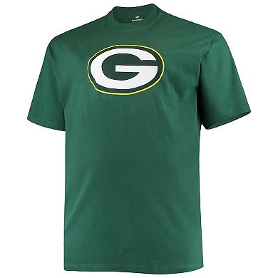 Men's Fanatics Branded Aaron Rodgers Green Green Bay Packers Big & Tall Player Name & Number T-Shirt