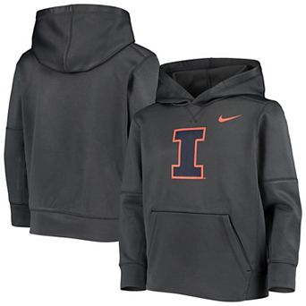 Youth Nike Anthracite Illinois Fighting Illini KO Performance Pullover Hoodie