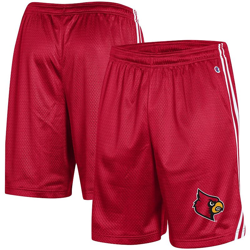 Mens Champion Red Louisville Cardinals Team Lacrosse Shorts, Size: Small, 