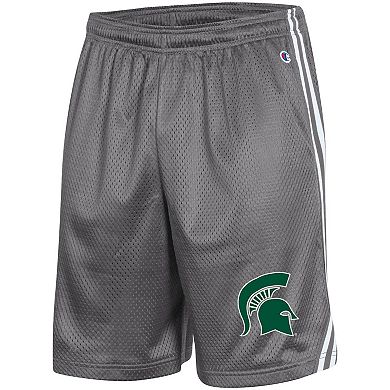 Men's Champion Gray Michigan State Spartans Team Lacrosse Shorts