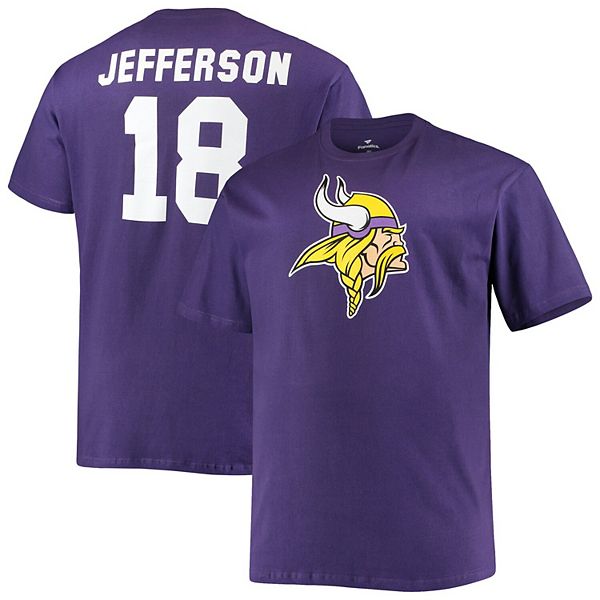 Men's Fanatics Branded Justin Jefferson Purple Minnesota Vikings Big & Tall  Player Name & Number T-Shirt