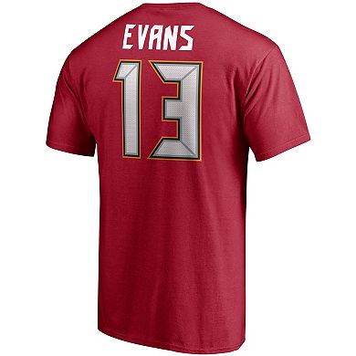 Men's Fanatics Branded Mike Evans Red Tampa Bay Buccaneers Player Icon Name & Number T-Shirt
