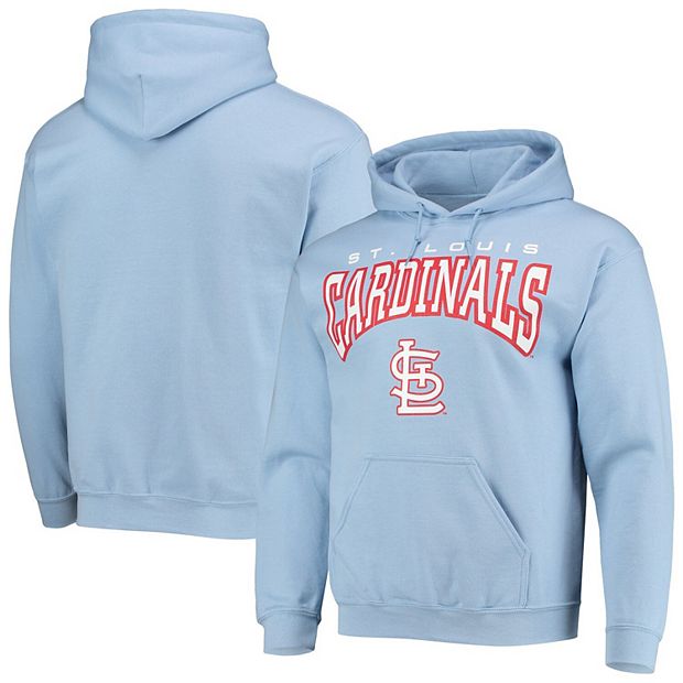 St. Louis Cardinals Stitches Team Logo Pullover Hoodie - Light Blue