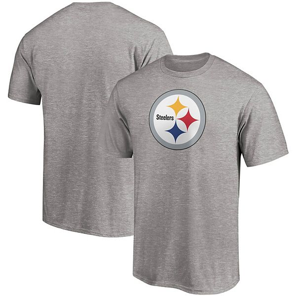 Men's Fanatics Branded Gray Pittsburgh Steelers Primary Logo T-Shirt