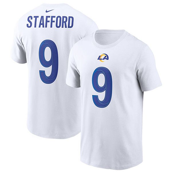 Men's Nike Matthew Stafford White Los Angeles Rams Name & Number T-Shirt