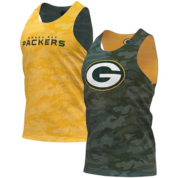 Green Bay Packers Mesh V-Neck Jersey Tank Top FOCO