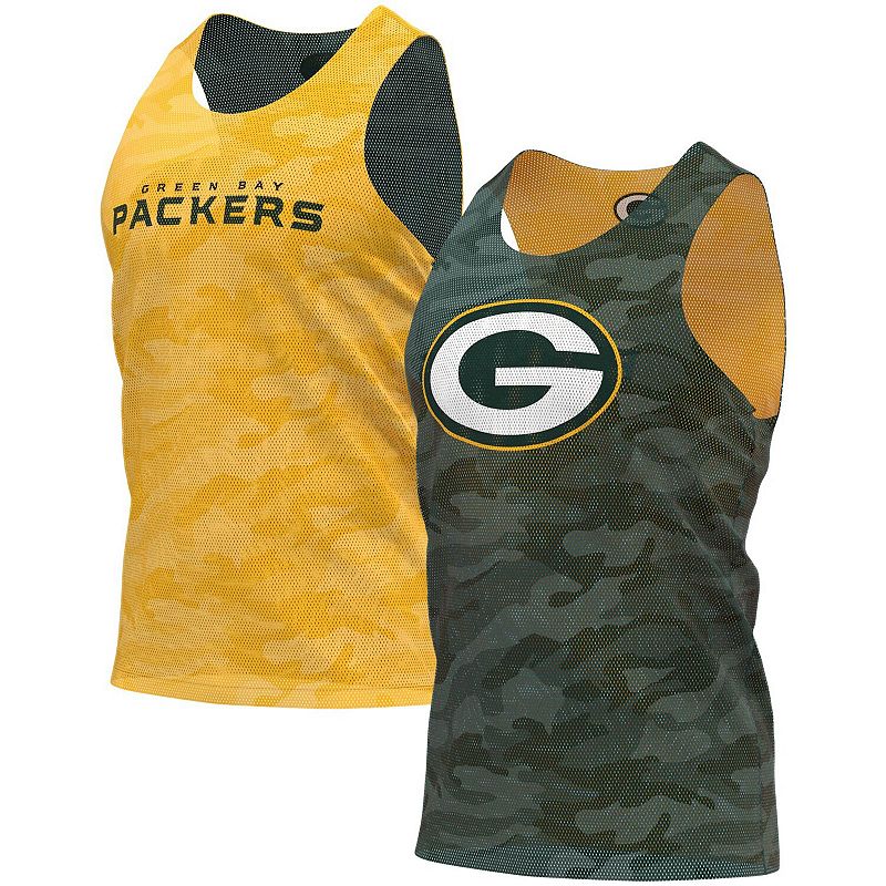 UPC 195581000232 product image for Men's FOCO Green/Gold Green Bay Packers Reversible Mesh Tank Top, Size: Small | upcitemdb.com