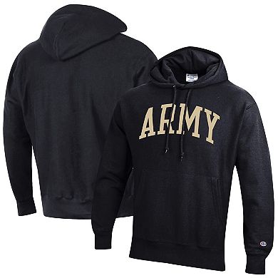 Men's Champion Black Army Black Knights Team Arch Reverse Weave Pullover Hoodie