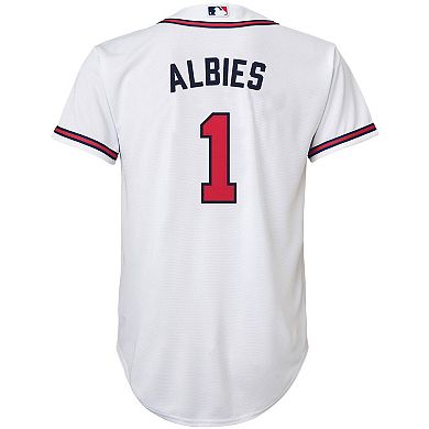 Youth Nike Ozzie Albies White Atlanta Braves Home Replica Player Jersey
