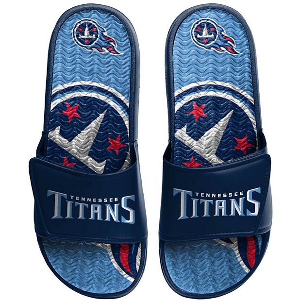 Men's FOCO Tennessee Titans Wordmark Gel Slide Sandals