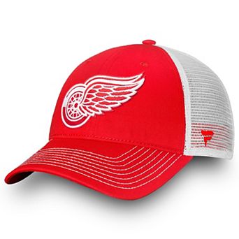 Men's Fanatics Branded Red Detroit Red Wings Core Primary Logo Trucker Snapback Hat