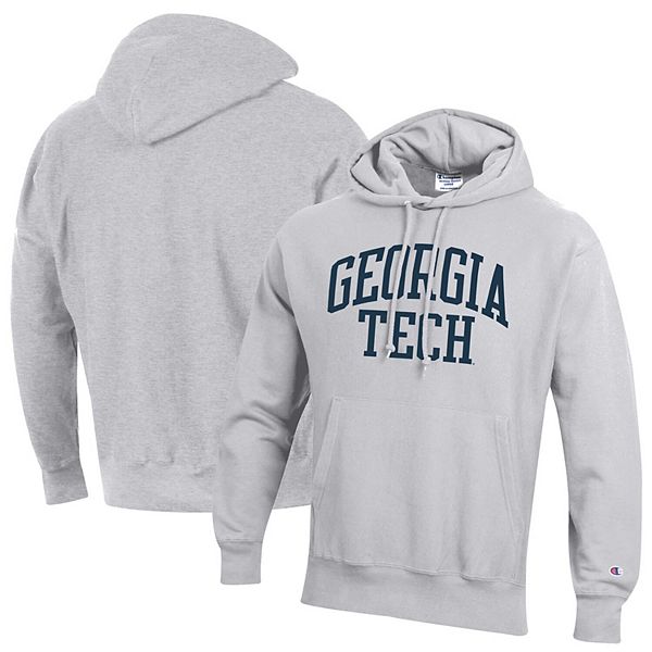 Men's Champion Heathered Gray Georgia Tech Yellow Jackets Team Arch Reverse  Weave Pullover Hoodie