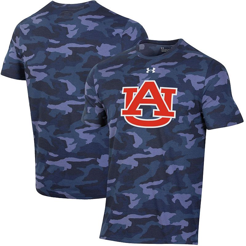 Mens Under Armour Navy Auburn Tigers Logo Camo T-Shirt, Size: Large, AUB B