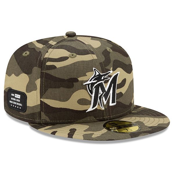 Miami Marlins MLB New Era Mens Baseball Cap Hat Black Logo Fitted Cotton  XXL New