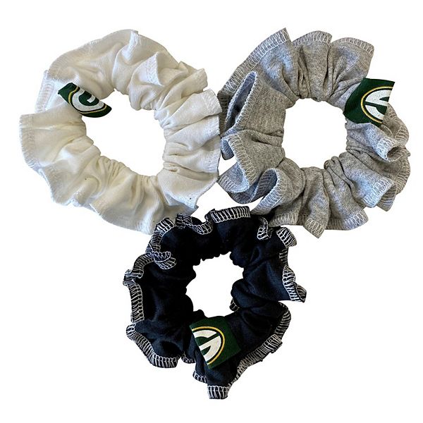 Refried Apparel Green Bay Packers Sustainable Upcycled 3-Pack Scrunchie Set