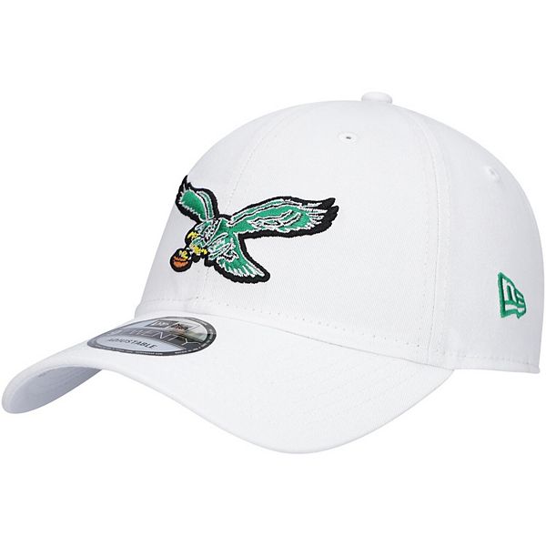 Men's New Era White Philadelphia Eagles Historic Logo Core Classic 9TWENTY  Adjustable Hat