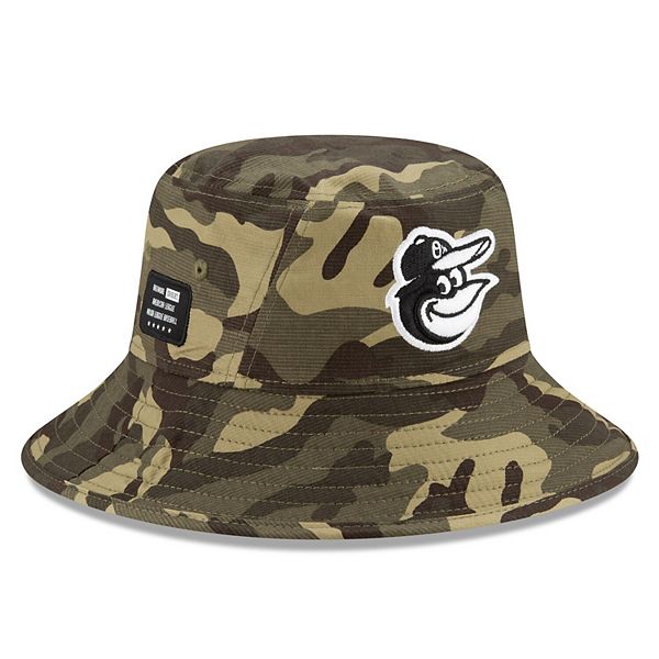 Men's New Era Camo Baltimore Orioles 2021 Armed Forces Day Bucket Hat