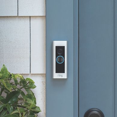 Ring - Wired Doorbell Plus Smart Wi-Fi Video Doorbell - Satin Nickel