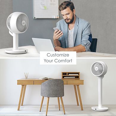 Pure Enrichment 2-in-1 Circulating Floor & Desk Fan