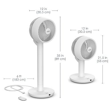 Pure Enrichment 2-in-1 Circulating Floor & Desk Fan