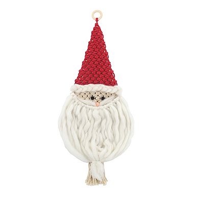 St. Nicholas Square® Macrame Tree & Santa Christmas Wall Decor 2-piece Set