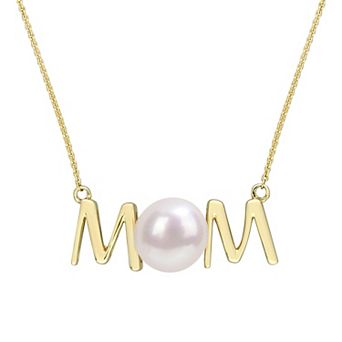 Stella Grace 10k Gold Freshwater Cultured Pearl Mom Necklace