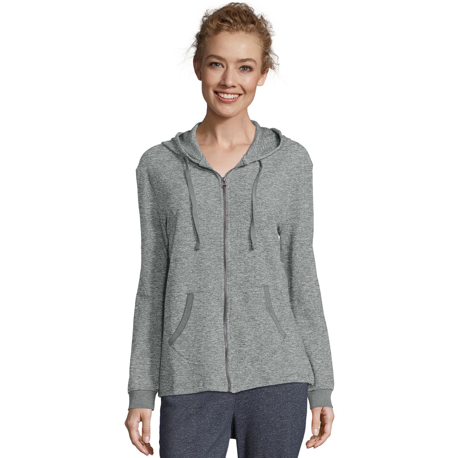 Image for Hanes Women's French Terry Zip-Up Hoodie at Kohl's.