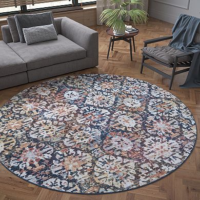 KHL Rugs Priscilla Transitional Floral Area Rug