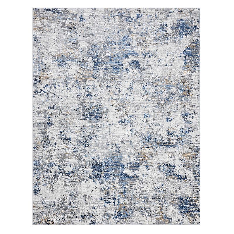KHL Rugs Ramiro Contemporary Abstract Area Rug, Grey, 4X5 Ft