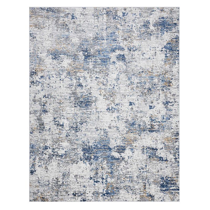 KHL Rugs Ramiro Contemporary Abstract Area Rug, Grey, 5X7 Ft