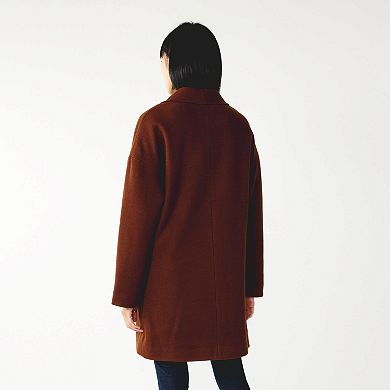 Women's Nine West Relaxed Fit Wool-Blend Coat