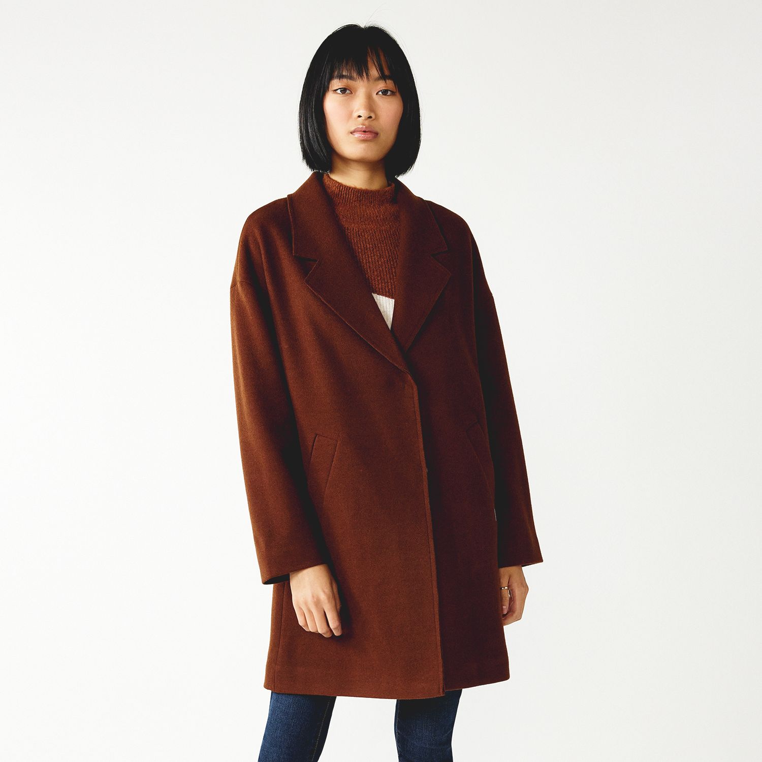 women's wool blend long winter coats