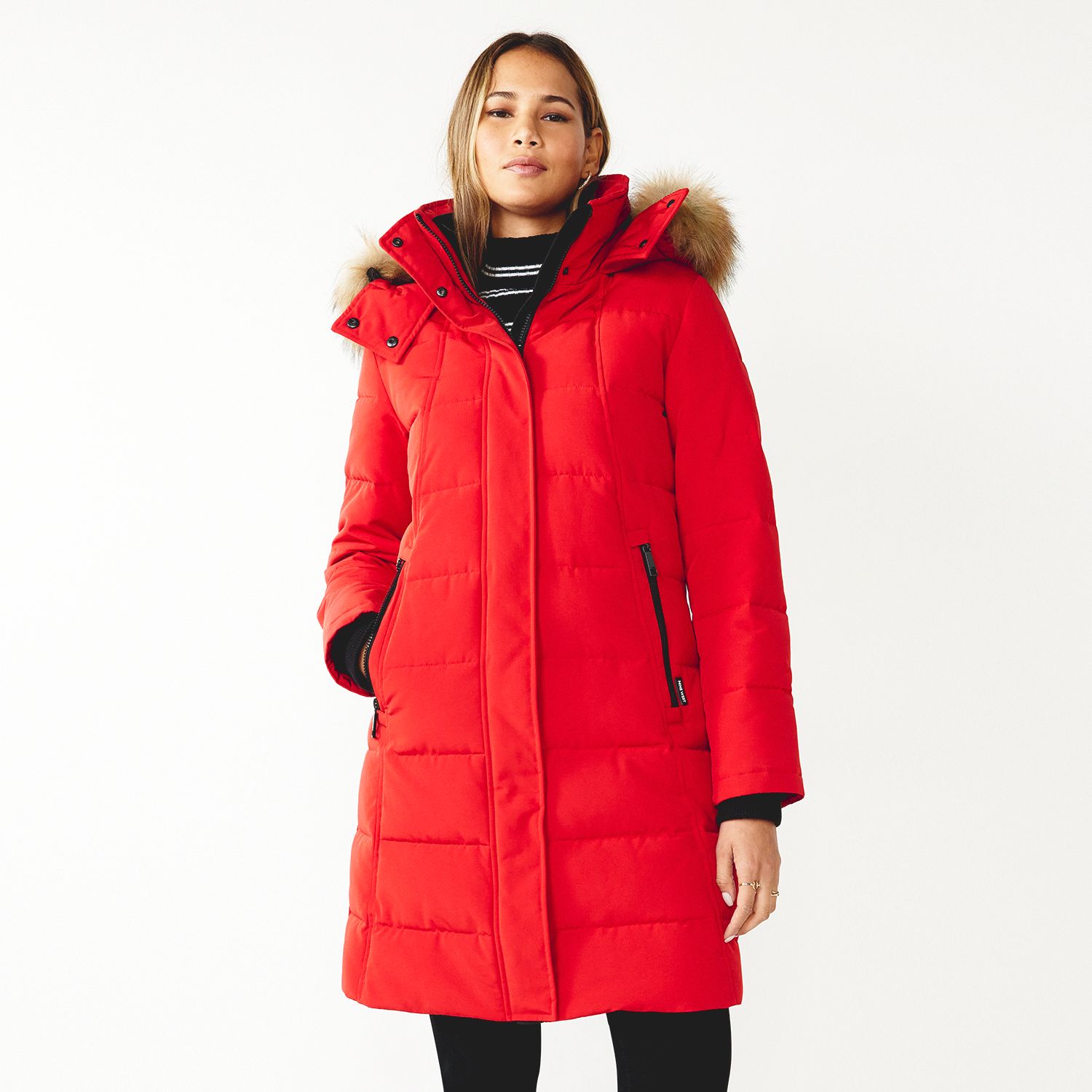 kohls womens red coats