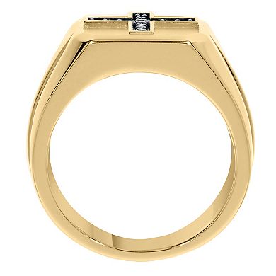 Men's 1/6 Carat T.W. Black Diamond Cross Ring