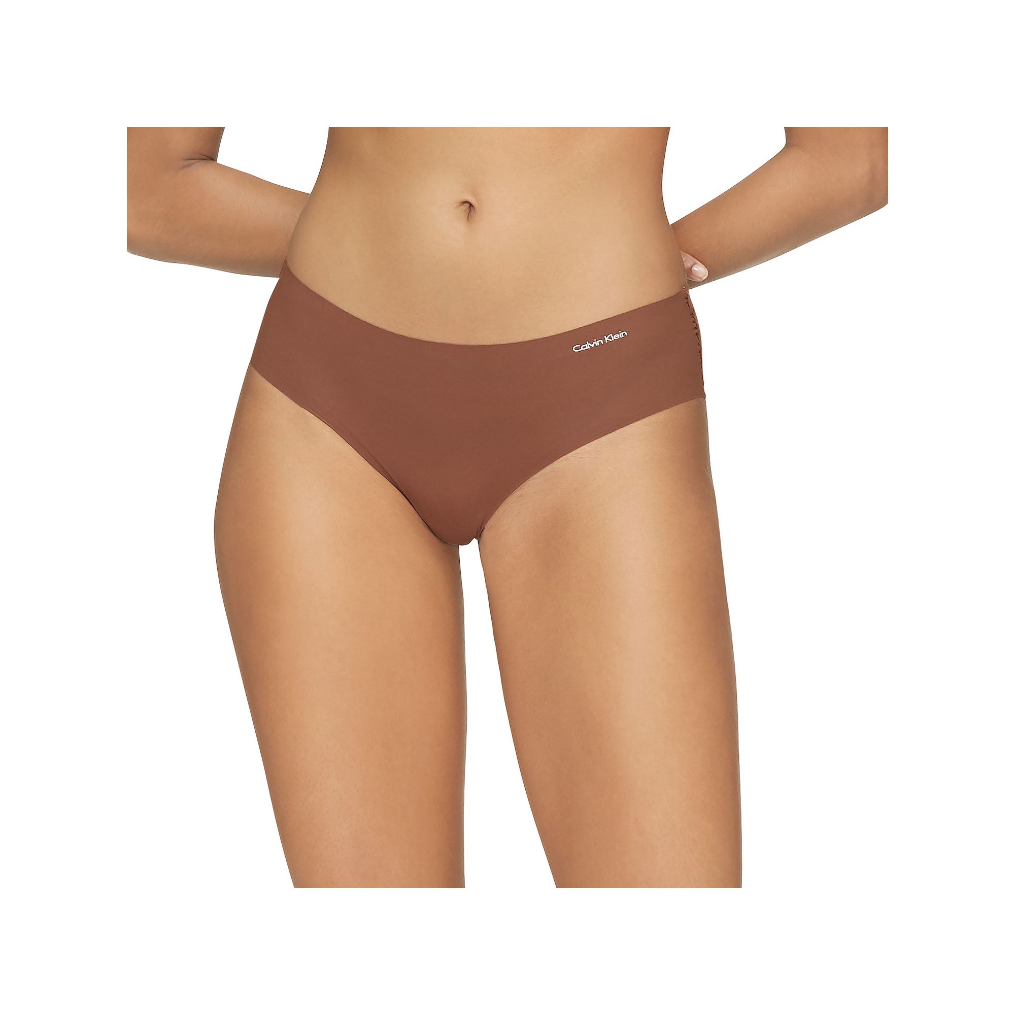 Womens Calvin Klein Invisibles Hipster Panty D3429, Size: Large, Brown