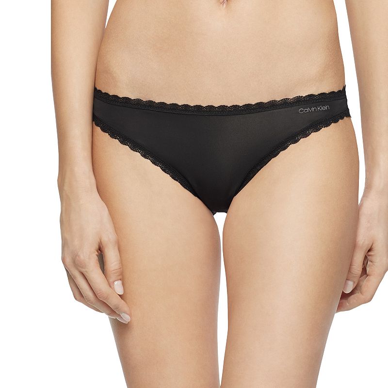 Womens Calvin Klein Flirty Bikini Panty QD3706, Size: XS, Black