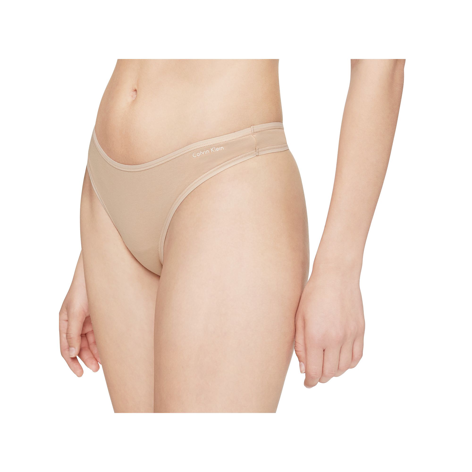 Womens Calvin Klein Form Thong Panty QD3643, Size: XS, Bare