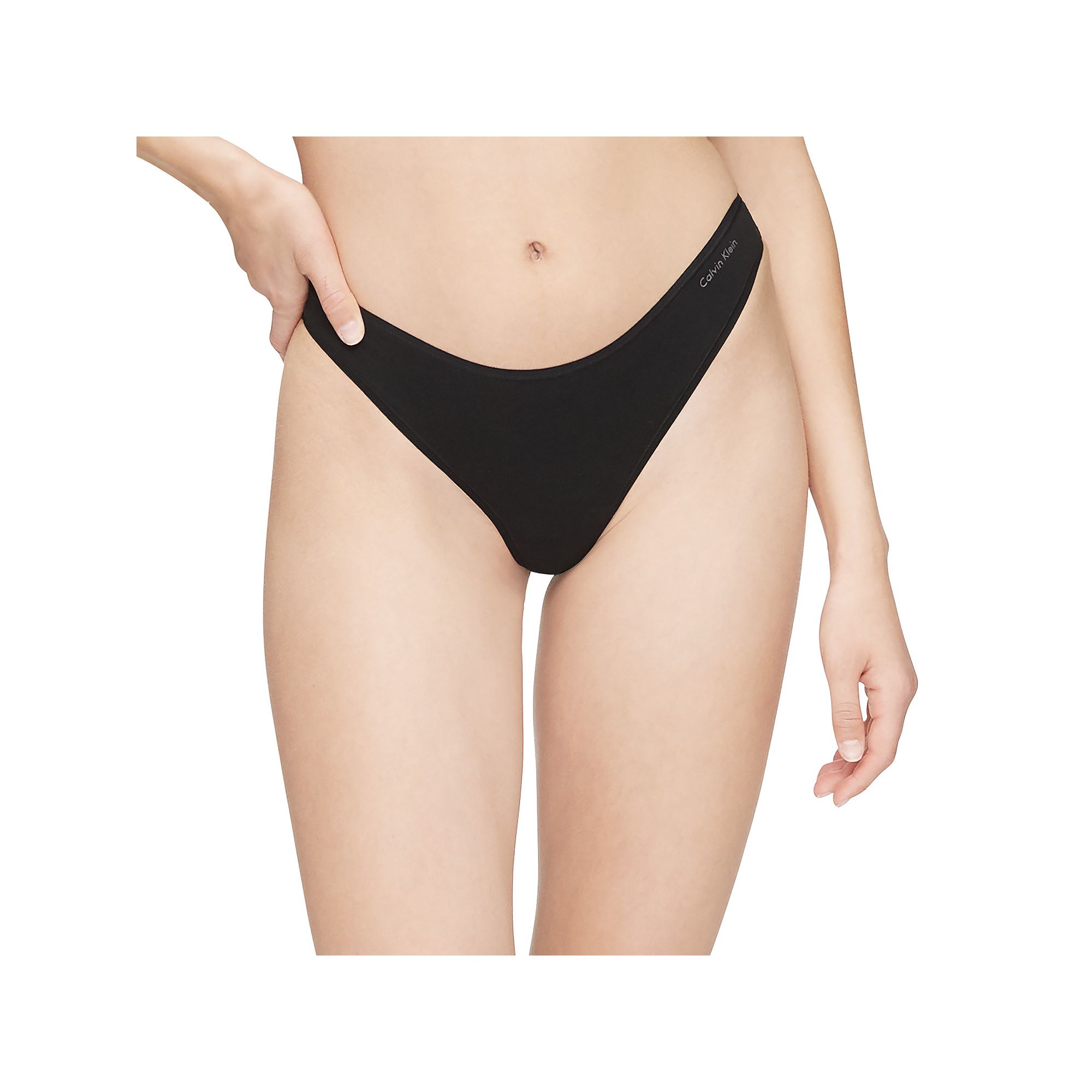 Womens Calvin Klein Form Thong Panty QD3643, Size: XS, Black